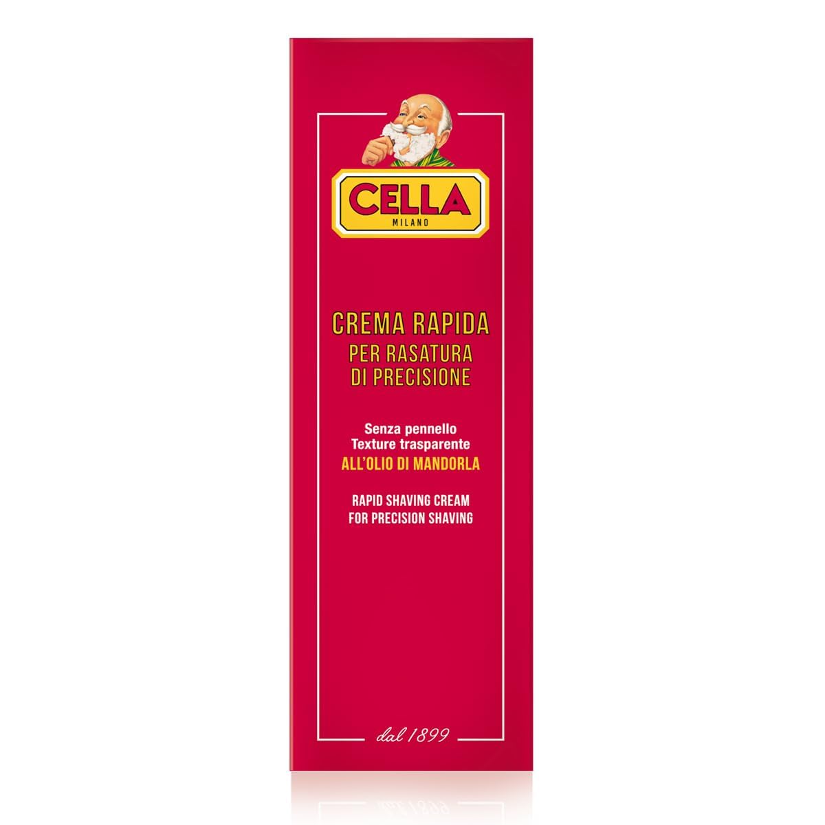 CELLA MILANO, Brushless Fast Shaving Cream for Precision Shaving, Transparent, Delivers for a Smooth Shave, Great for Prrecision