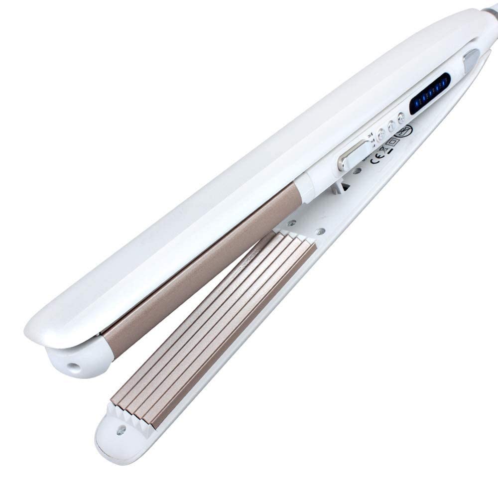 FRTHLK Hair Curler 2 in 1 Travel Curling Flat Iron Voltage Mini Straightener and Curler with Ceramic Plate