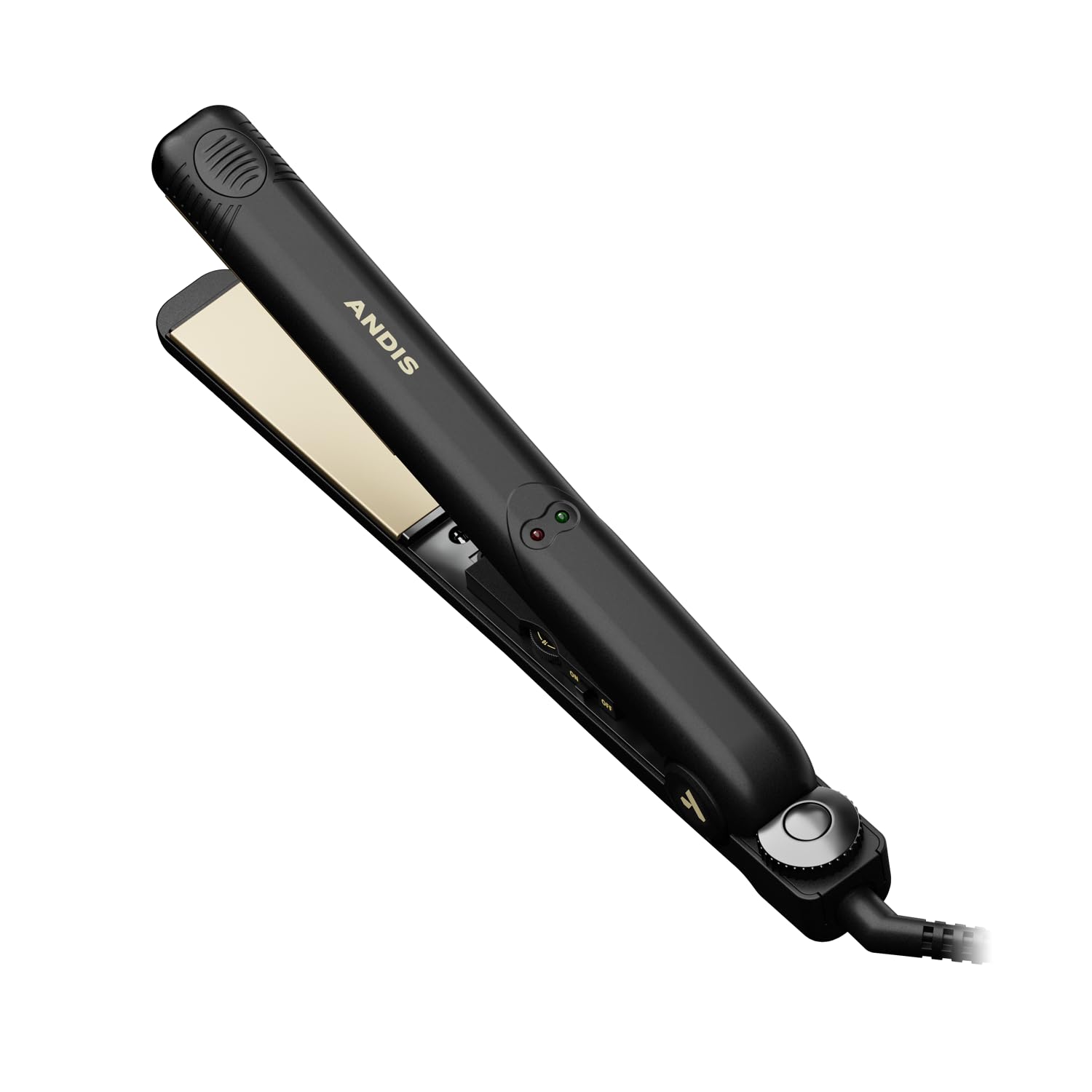 Andis 67615 Professional High Heat 1-inch Ceramic Tourmaline Ionic Flat Iron - Fast, Frizz-Free Ceramic Hair Straightener, Gentl
