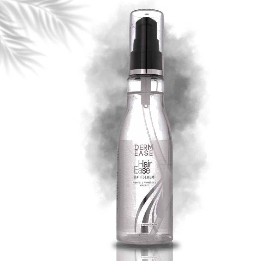 Derm Ease Hair Ease Serum Enriched With Argan Oil, Almond Oil And Vitamin E For Frizzy And Damaged Hair For Men & Women (100Ml)