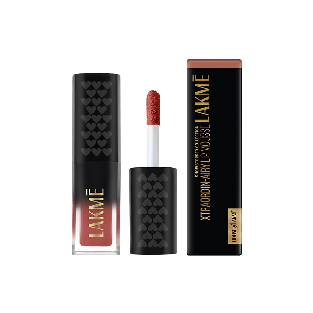 Lakme Xtraordin-Airy Lip Mousse, Velvet Matte Finish, With Air-Light Texture, Enriched With Cocoa Butter For Nourished & Moistur