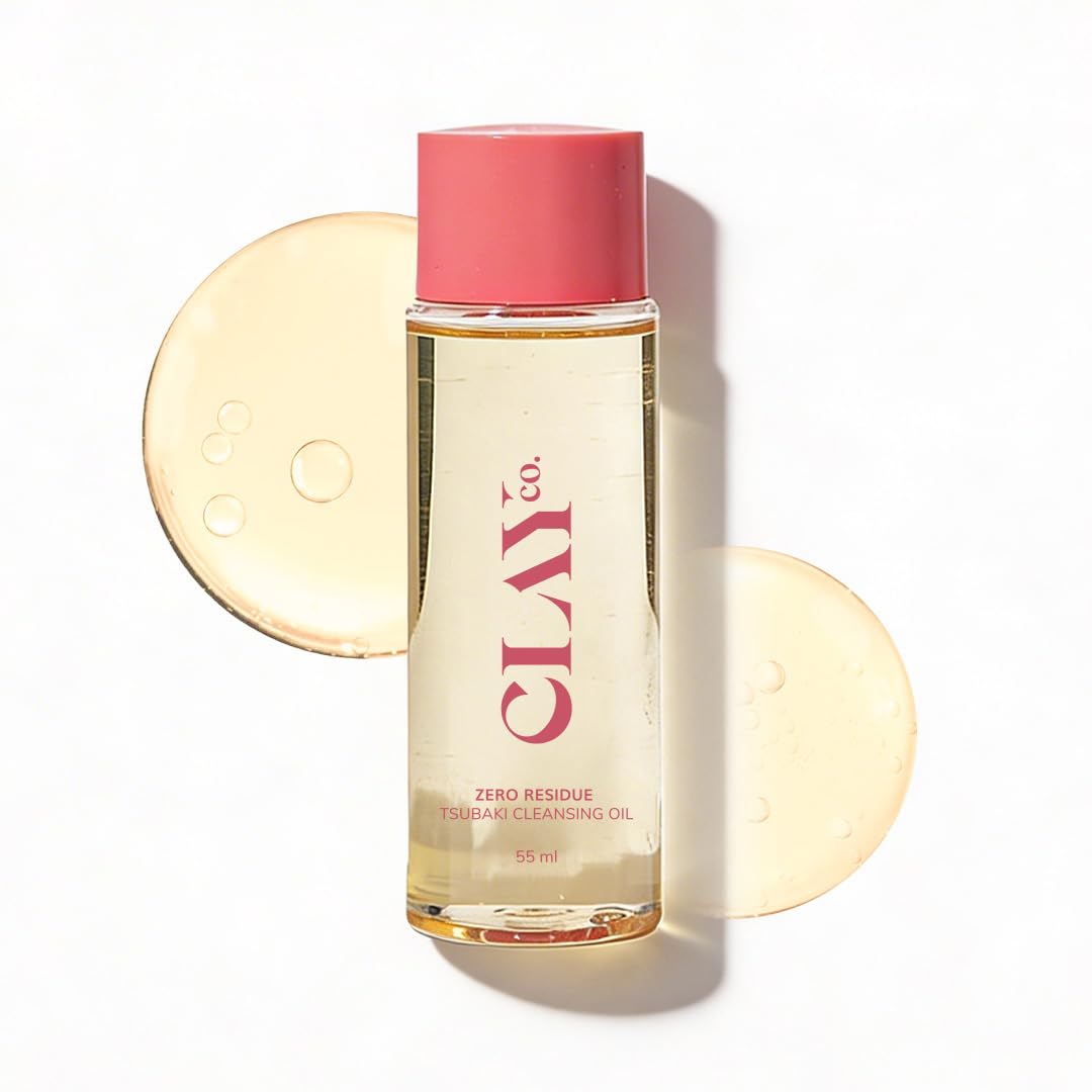 Clayco. ZeroResidue Tsubaki Cleansing Oil | With Goodness Of Vitamin A, B, D & E | Protects From Sun Damage & Environmental Fac