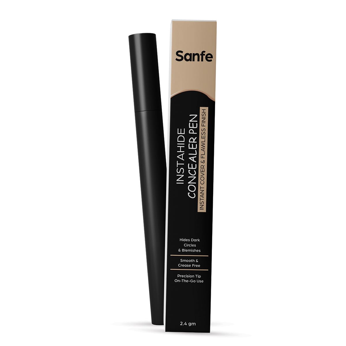Sanfe Instahide Concealer Pen (Pack Of 1) | Full Coverage | Waterproof | Instant Flawless Finish | Lightweight Blendable Formula