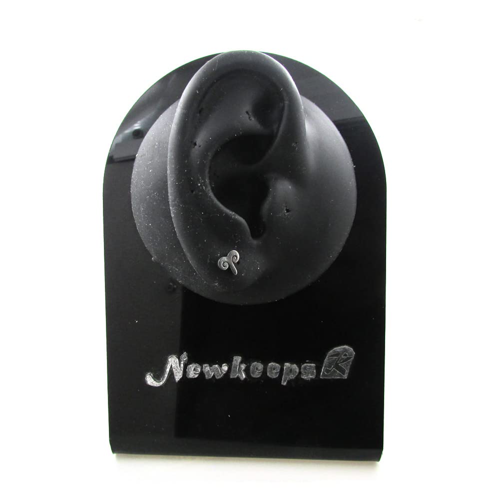 NewkeepsR 16g-Titanium Threadless Zodiac 12 Constellation Astrology Jewelry Stud Earring-Aries