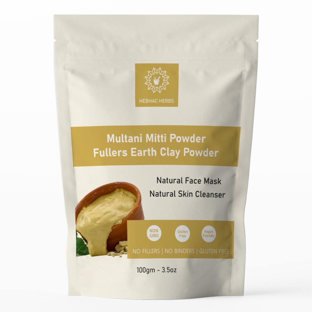 Multani Mitti Powder, Bentonite Clay, Fuller's Earth Clay, 100% Natural, Skin Soother, Cleanser, Acne Reducer