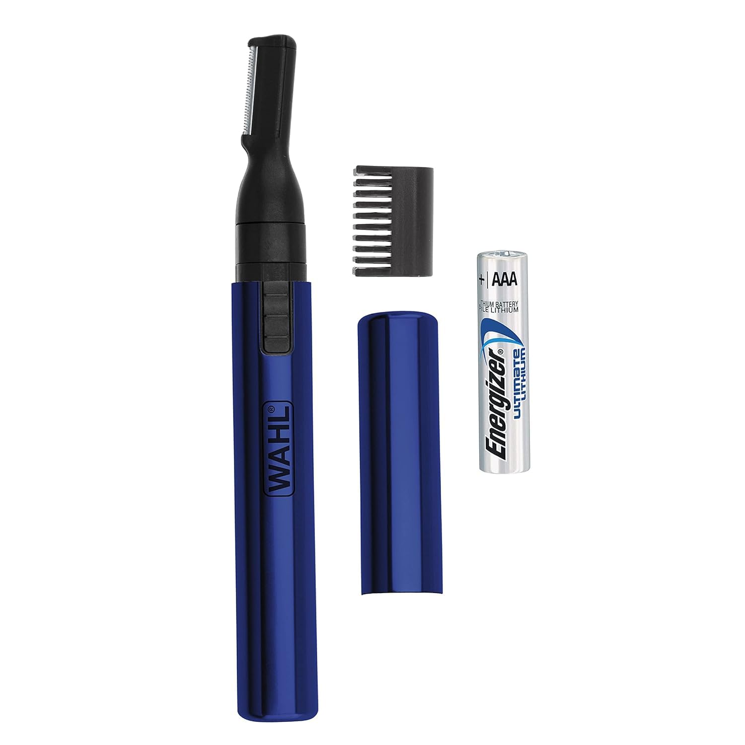 Wahl Lithium Pen Detail Trimmer with Interchangeable Heads for Nose, Ear, Neckline, Eyebrow, & Other Detailing  Rinseable Blade