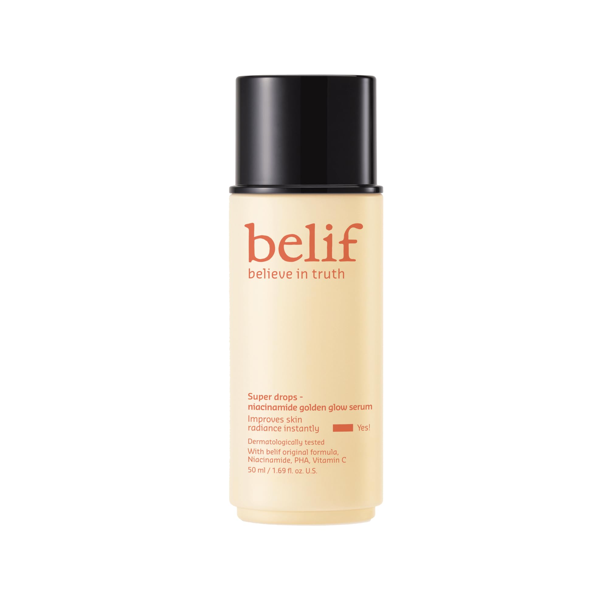 Belif Super Drops Niacinamide Vitamin C Golden Glow Serum, 2-In-1 Hydrating & Brightening Makeup Primer,Lluminator And Highlight