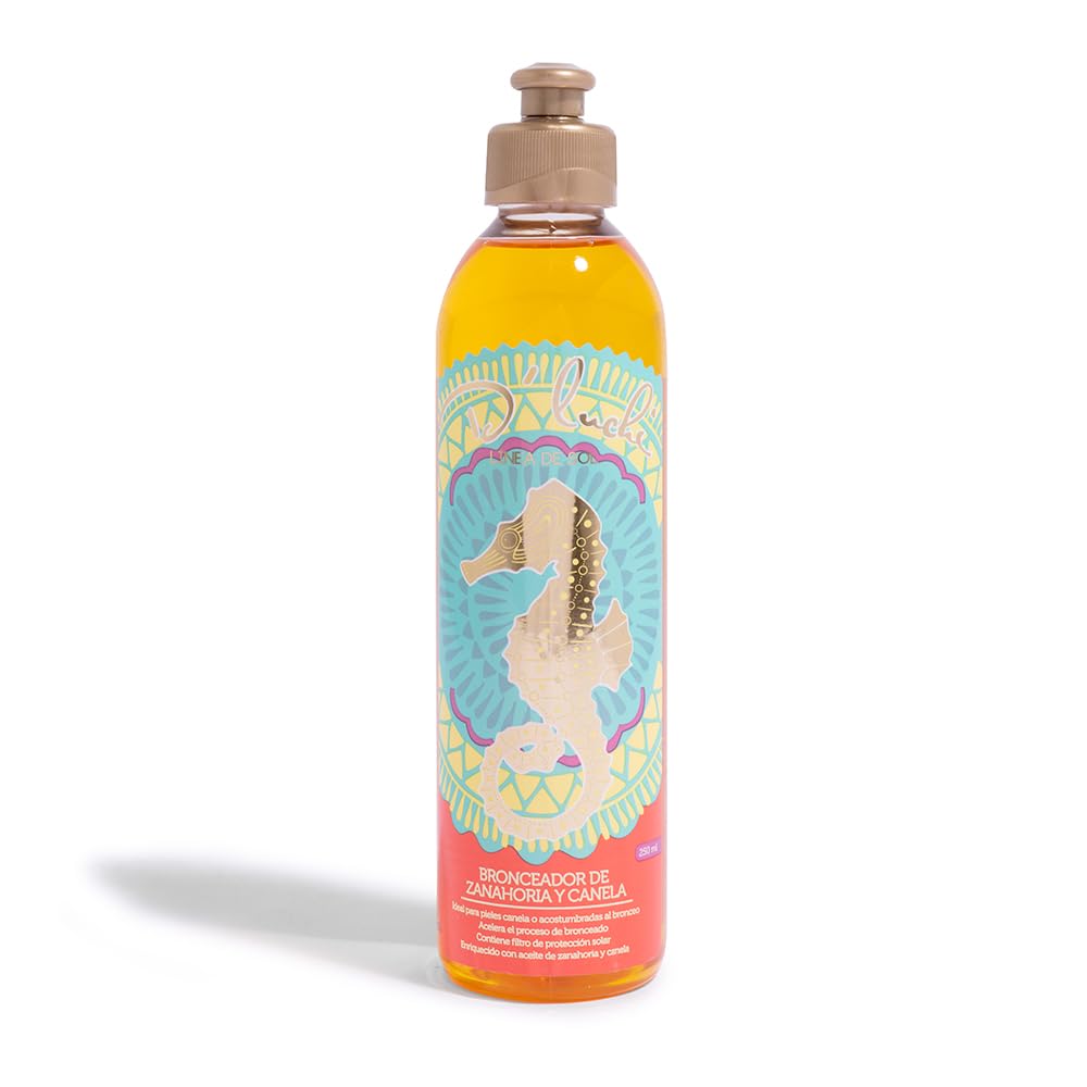 D'Luchi Carrot Tanning Oil with Cinnamon, Vitamin E & Collagen, High Natural Beta-Carotene Tanning Accelerator SPF 4 Suntan Oil,