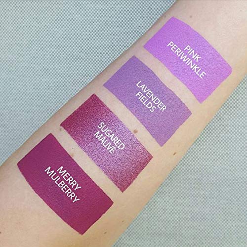 Aromi Sugared Mauve Metallic Liquid Lipstick, Purple Pink Lip Color With Shimmery Finish, Raspberry Mulberry Lipstick, Long-Last