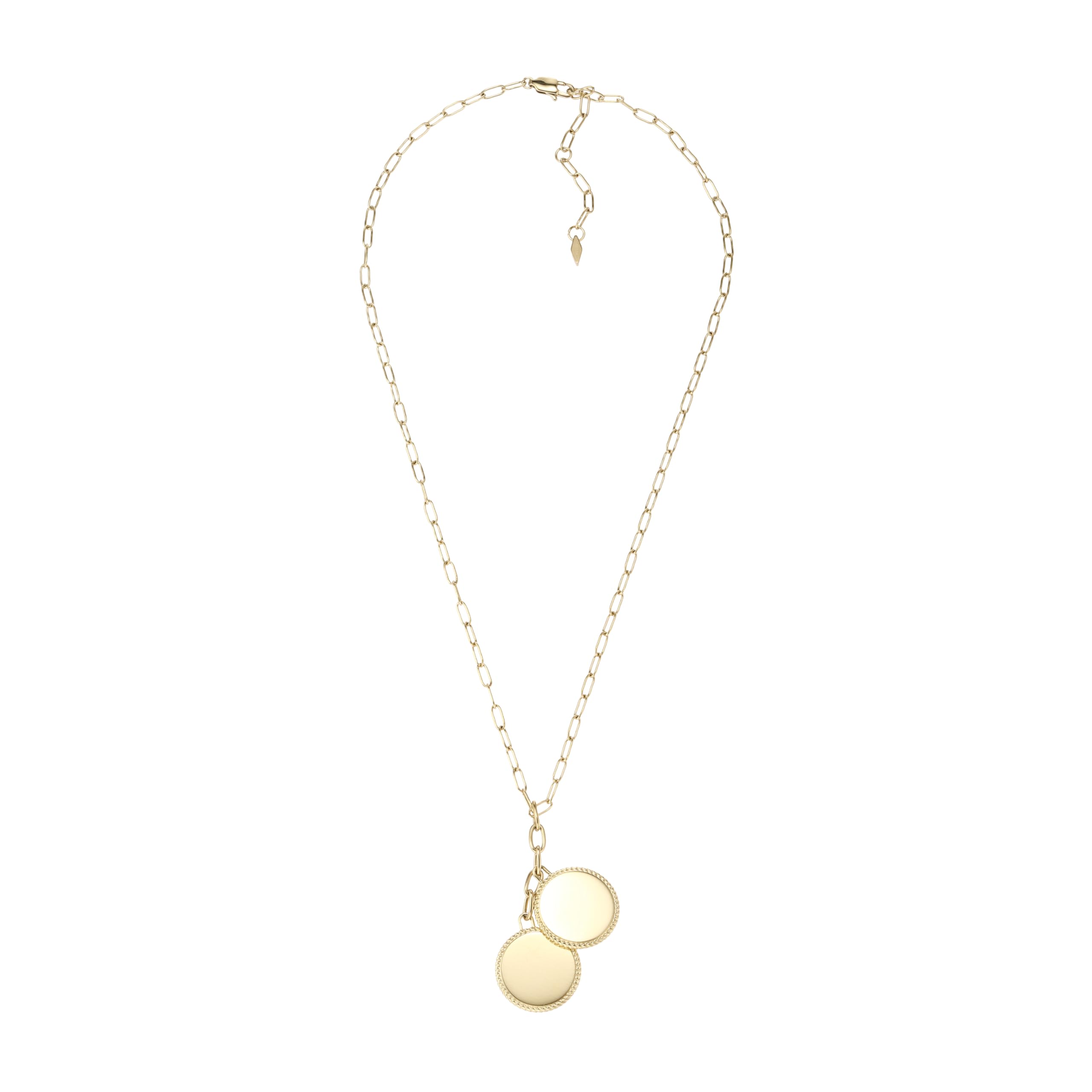 Fossil Women's Drew Stainless Steel Lariat Necklace, Color: Gold (Model: JF04172710)