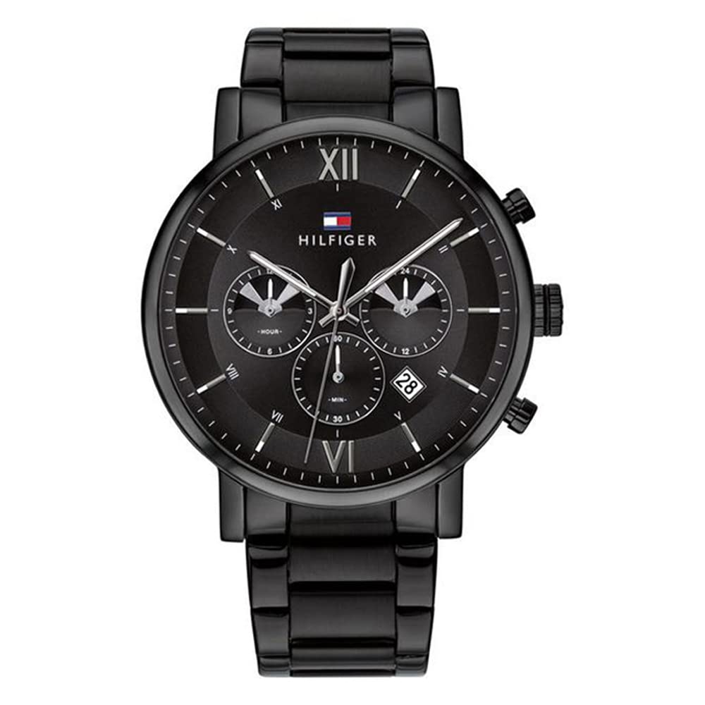 Tommy Hilfiger Analog Men 44 Evan Black Dial & Band Zinc Alloy Watch  Ncth1710410