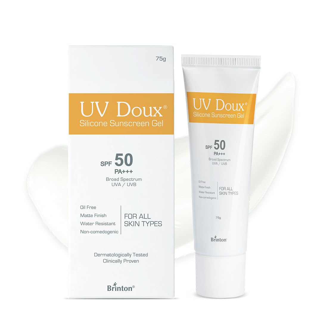 Uv Doux Silicone Sunscreen Gel Spf 50 Pa+++|IndiaS No.1 Dermatologist Recommended Brand|Invitro,InVivo Tested|Uva/Uvb Protectio