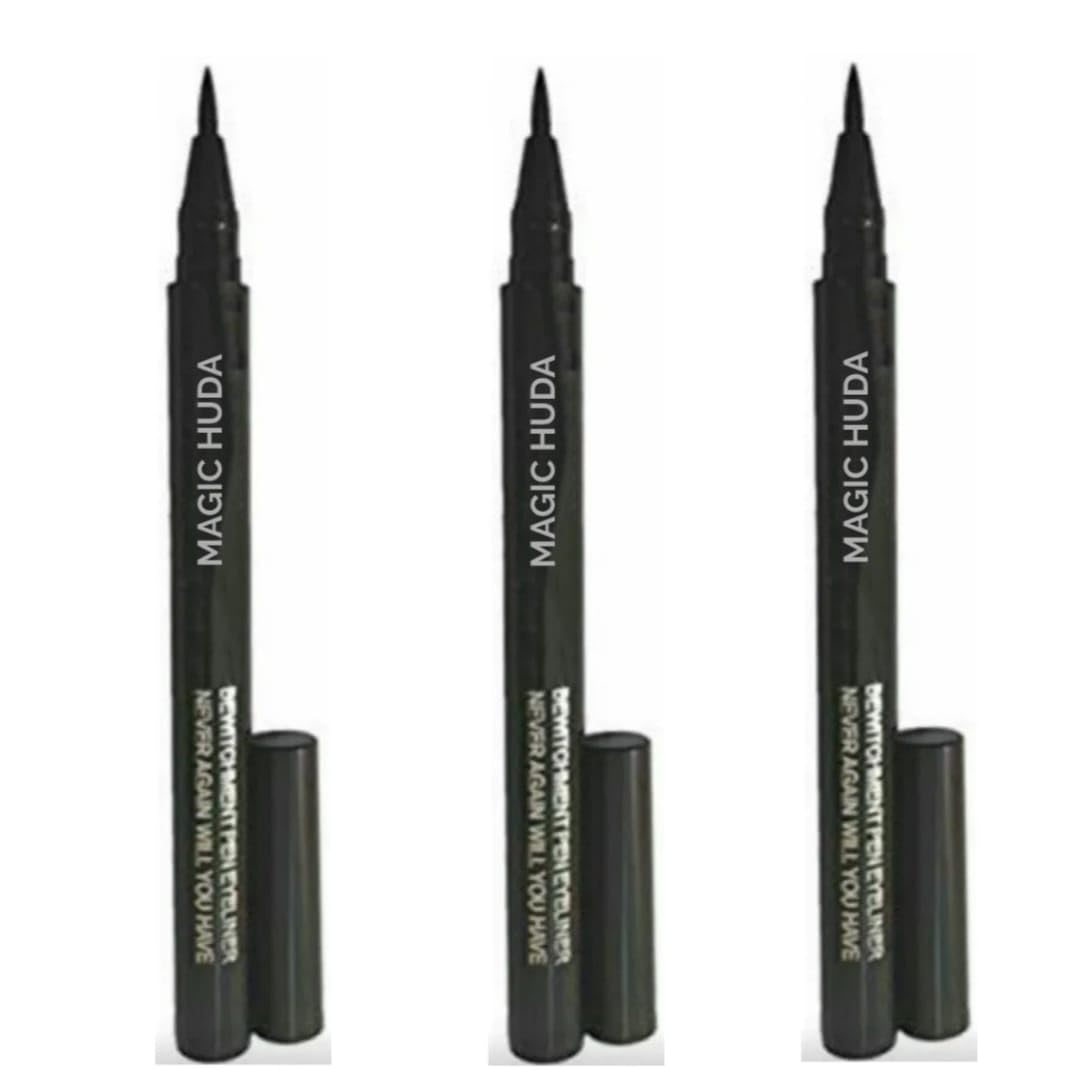 Magic Huda Waterproof Liquid Black Eyeliner | Smudge Proof, Transfer Proof Black Eye Liner For Eye Makeup