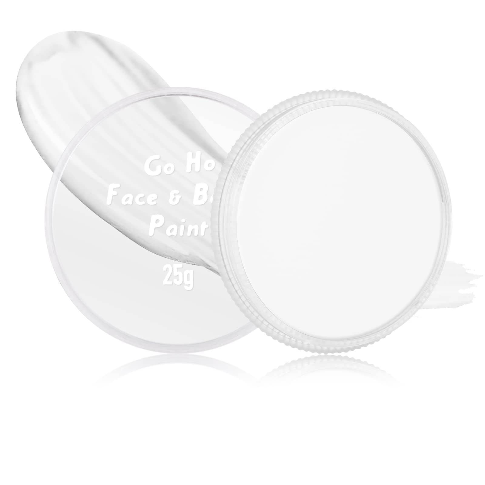 Go Ho Clown White Face Paint For Halloween Makeup,Water Based Professional White Face Body Paint Washable For Sfx Clown Skeleton