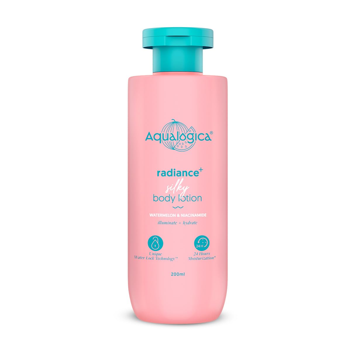 Aqualogica Radiance+ Silky Body Lotion-200Ml|Long Lasting Intensive Deep 24H Moisturization|With Watermelon & Niacinamide|Non Gr