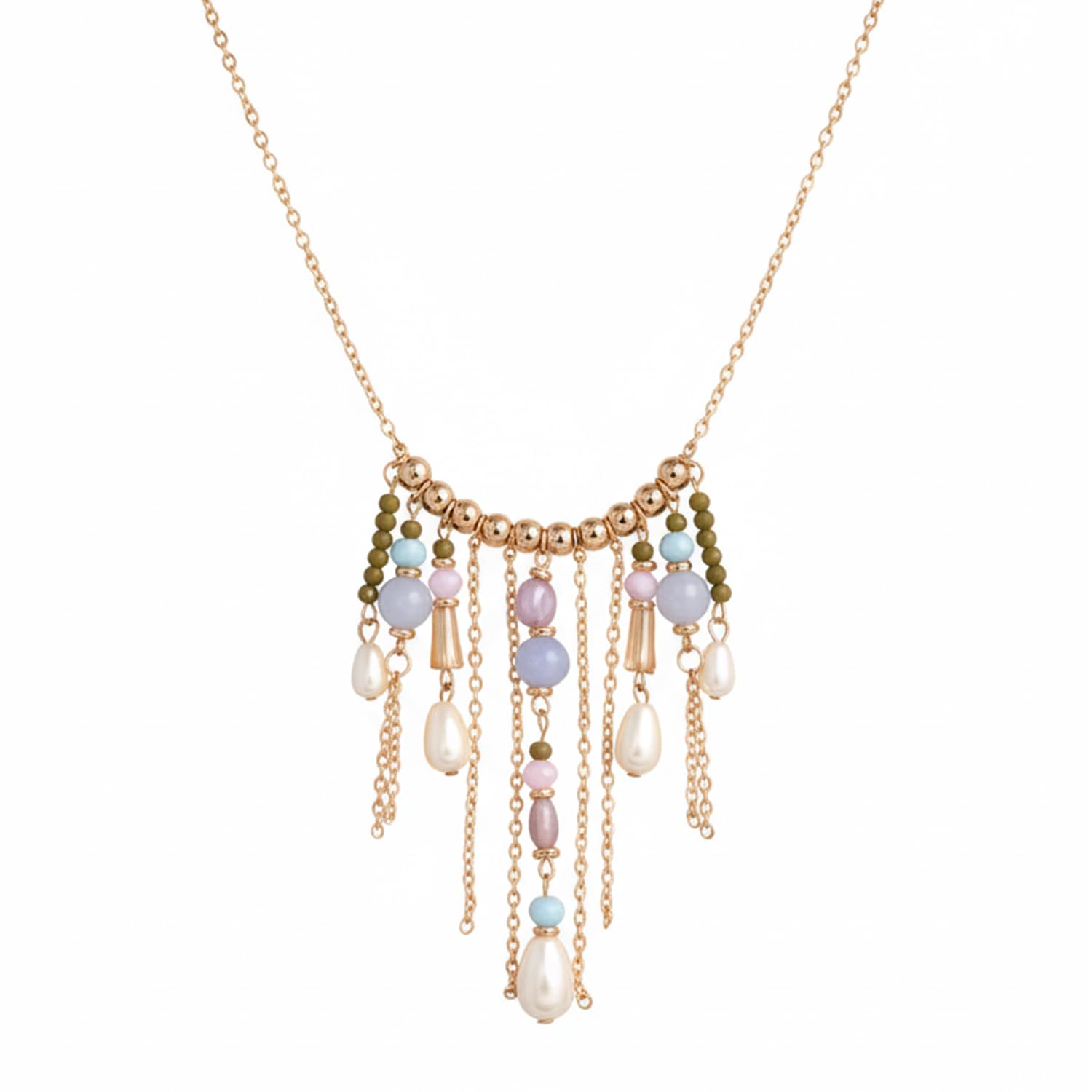 Officially Gorgeous By Everstylish Multicolor Choker For Women | Statement Party Necklace With Stones And Pearls | Trendy Fashio
