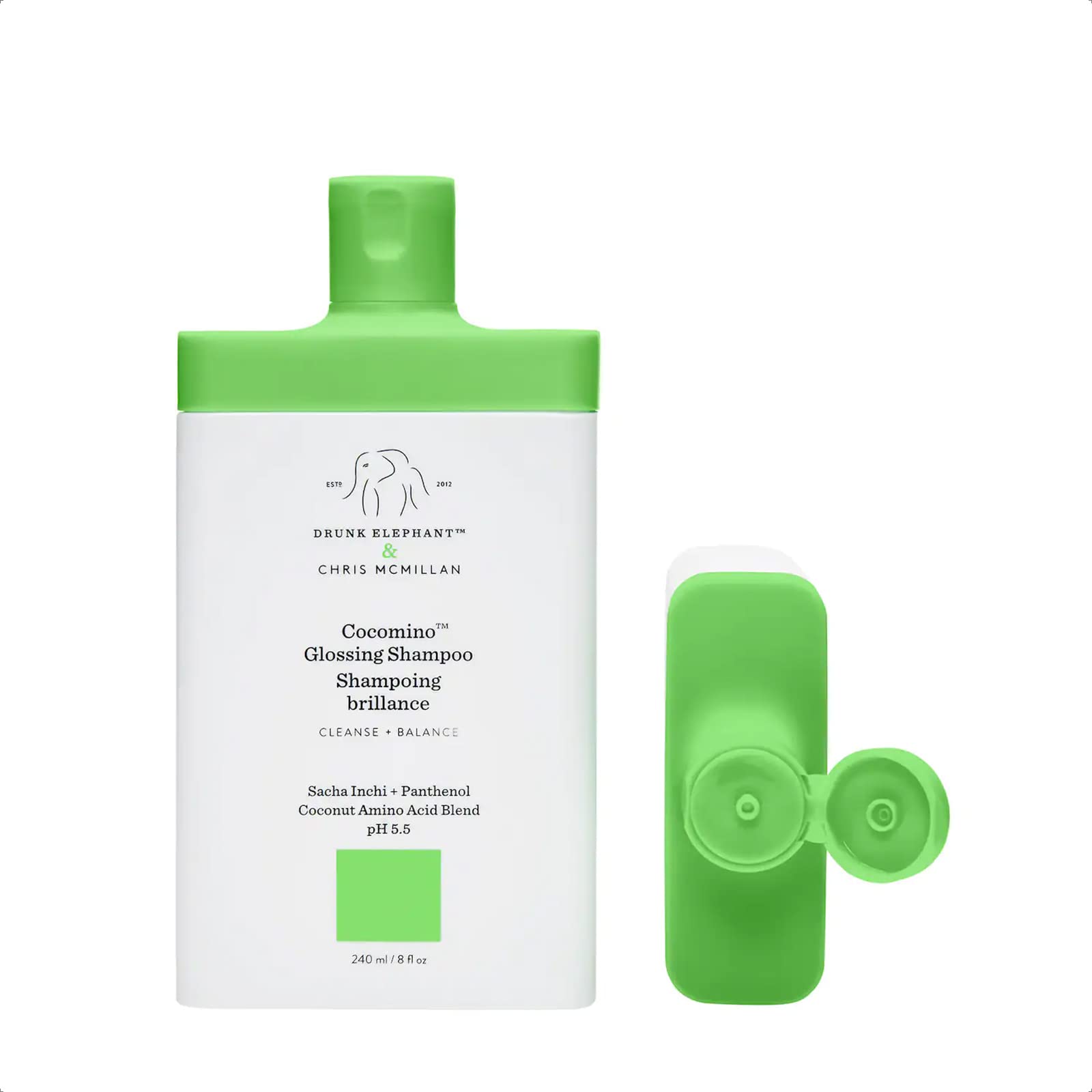 Drunk Elephant Cocomino Glossing Shampoo. Sulfate-Free And Color-Safe Gentle Shampoo For Hair And Scalp (240 Ml / 8 Fl Oz)