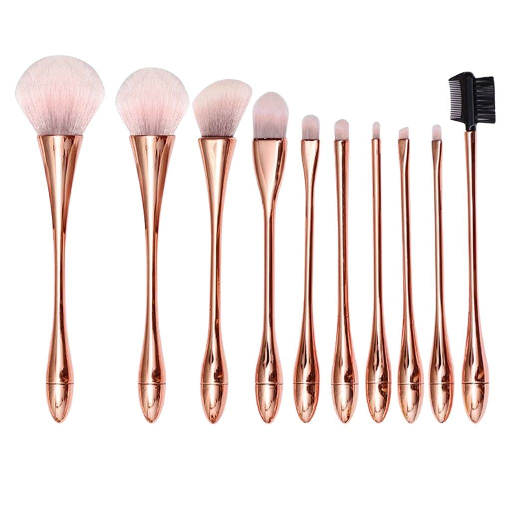 Enakshi 10 Pcs Makeup Brushes Synthetic Blending Soft For Neck Powder Eye Shadows Pink|Health & Beauty | Makeup | Makeup Tools &