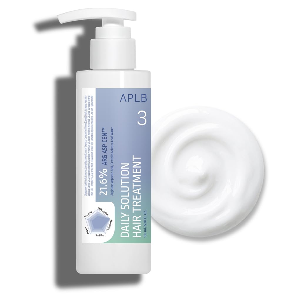 APLB Daily Solution Hair Treatment | ARG ASP CEN 21.6% 5.07 FL.OZ. / Korean Hair Treatment, Dry Hair & Scalp, Moisturizing, Nour