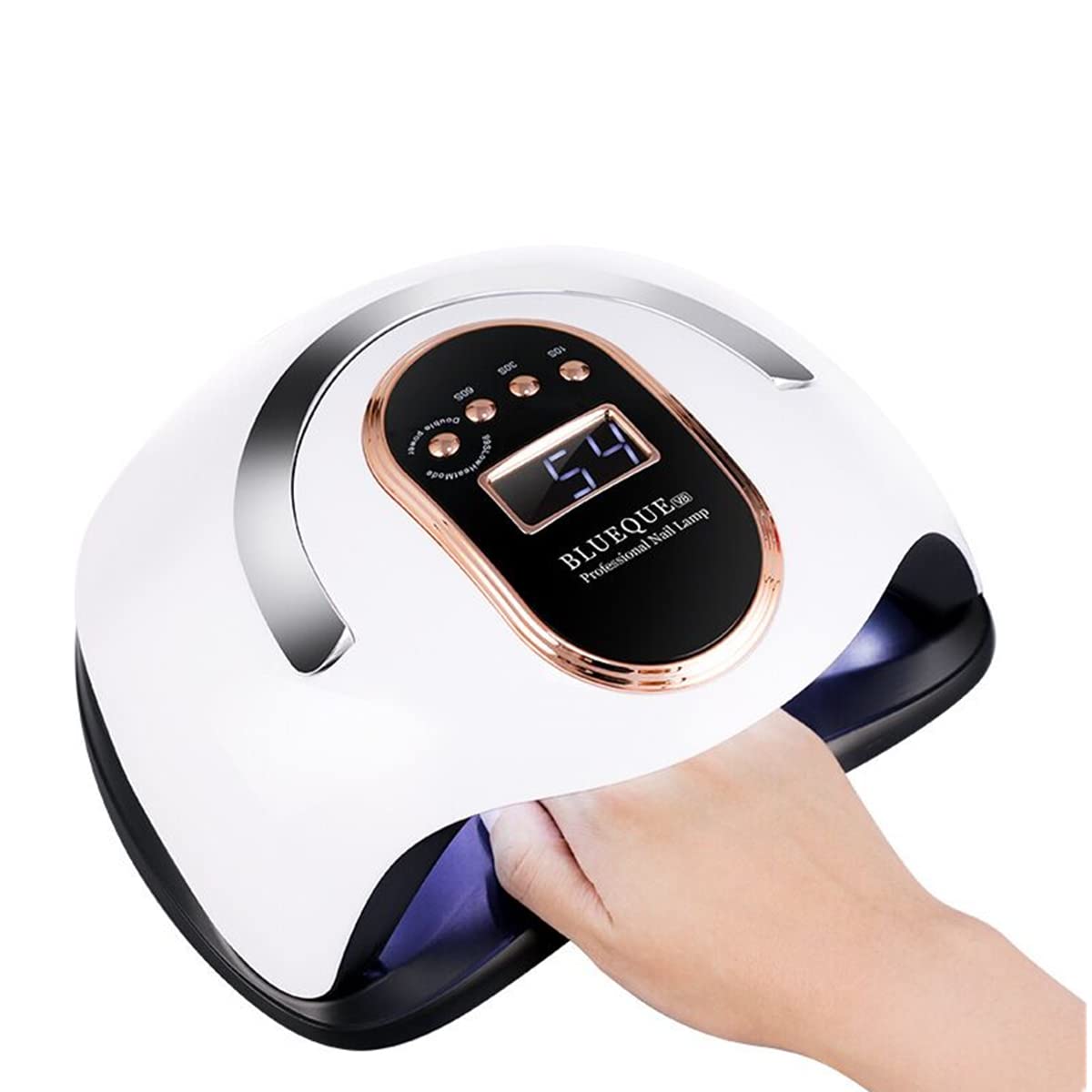 RUITASA 168 W Nail Lamps, Nail Dryers with Dual Light Sources LED and UV, Nail Polish Curing Lamps with 4-Timer Setting