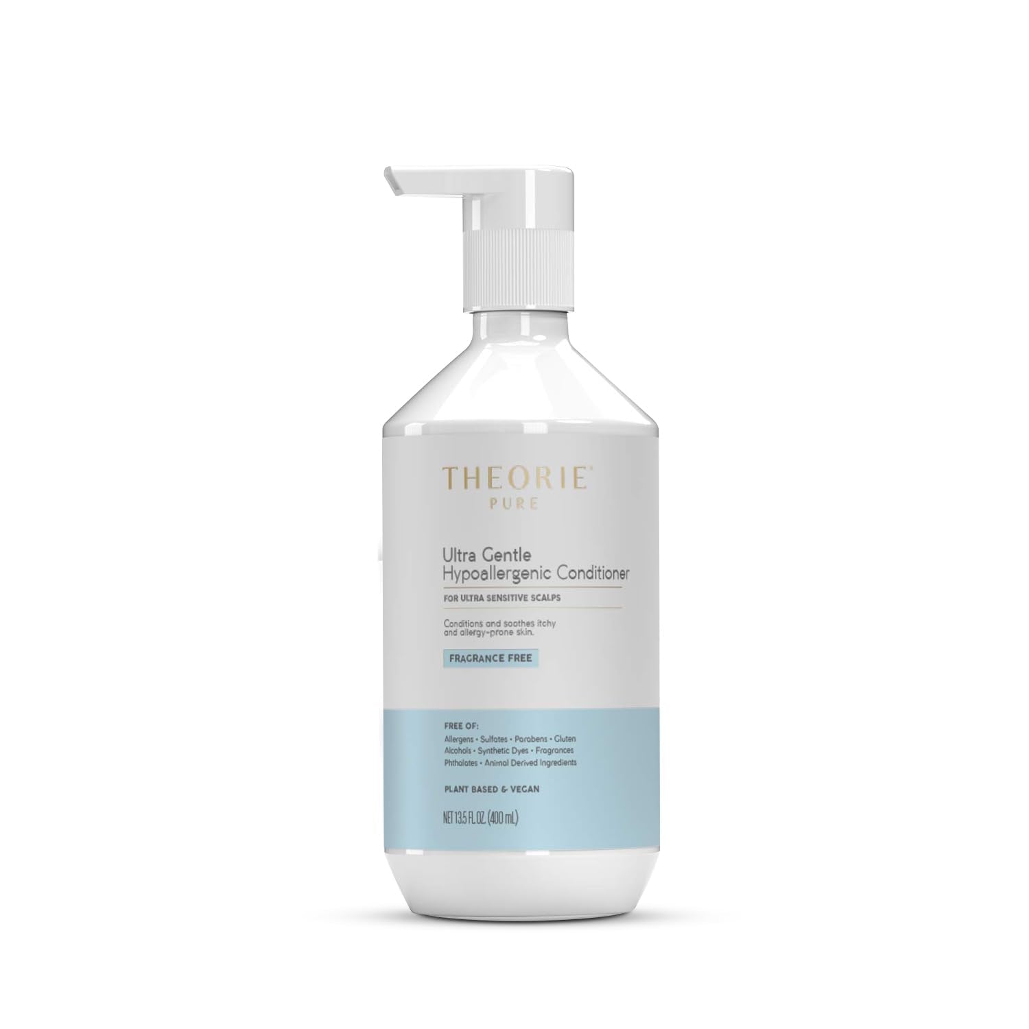 Theorie Pure Collection Hypoallergenic Conditioner-Plant & Vegan - Conditions, Soothe Itchy & Allergy Prone Skin - Fragrance-Fre