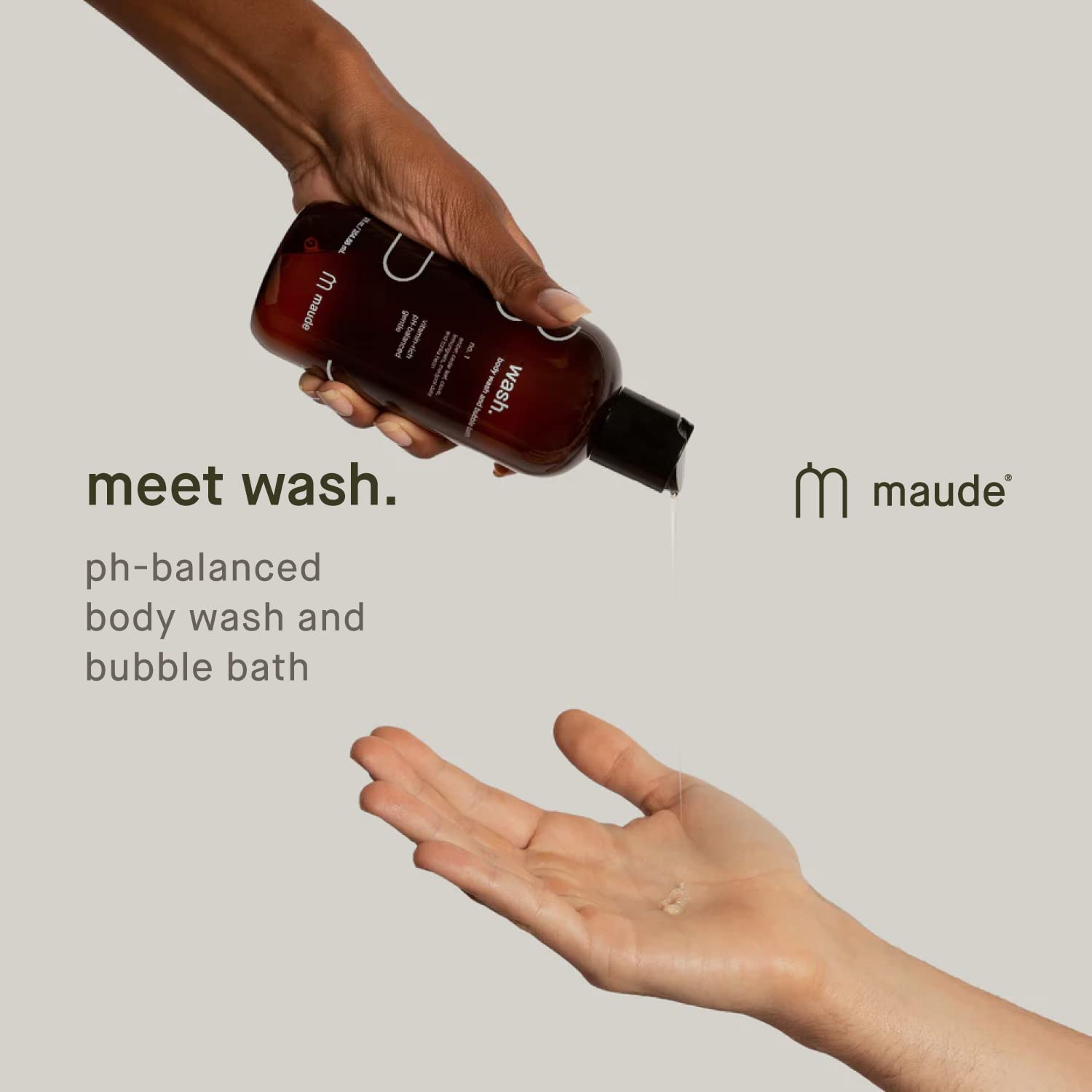 Maude Ph Balanced Body Wash + Bubble Bath No. 0 - Gentle Body Wash & Bubble Bath Soap - Omega 3, 6, 0 + Vitamin B3, B5, C, And E