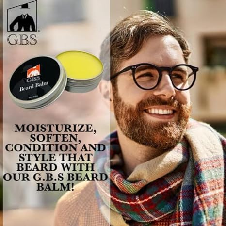 G.B.S Beard Grooming Set Includes Beard Oil, Beard Balm, 3'' Boar Bristle Brush, 7 Inches Dressing Comb, 5 Inches Shave Razor An