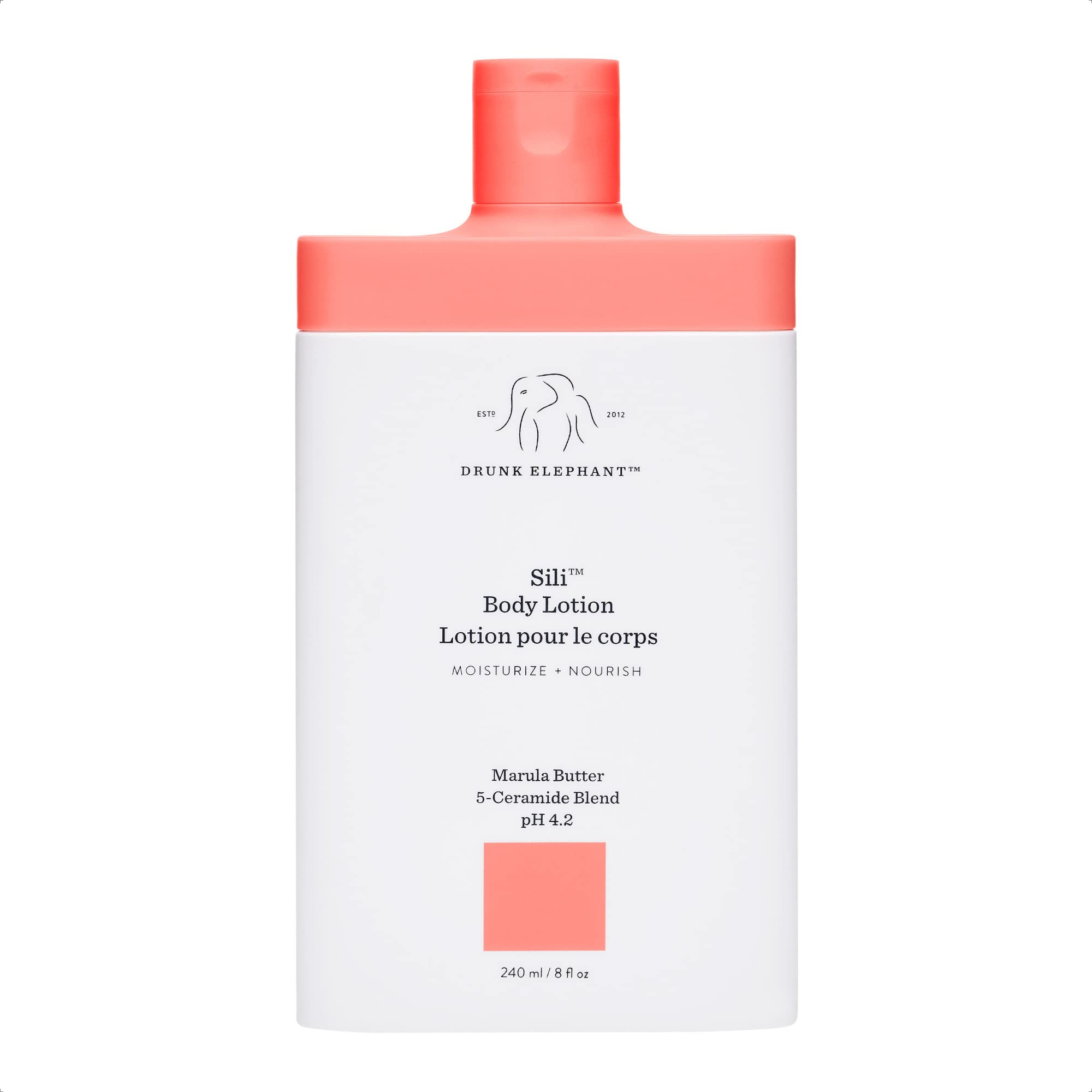 Drunk Elephant Sili Body Lotion - Deep, Calming Skin Moisturizer (240 mL / 8 Fl Oz)