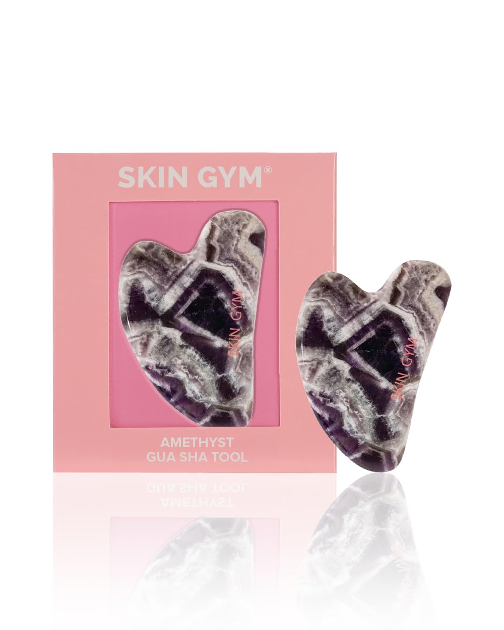 SKIN GYM Sculpty Heart Amethyst Gua Sha Face Sculpting Tool & Face Massage Tool, Anti-Aging Guasha Tool for Face Under Eye Bags,