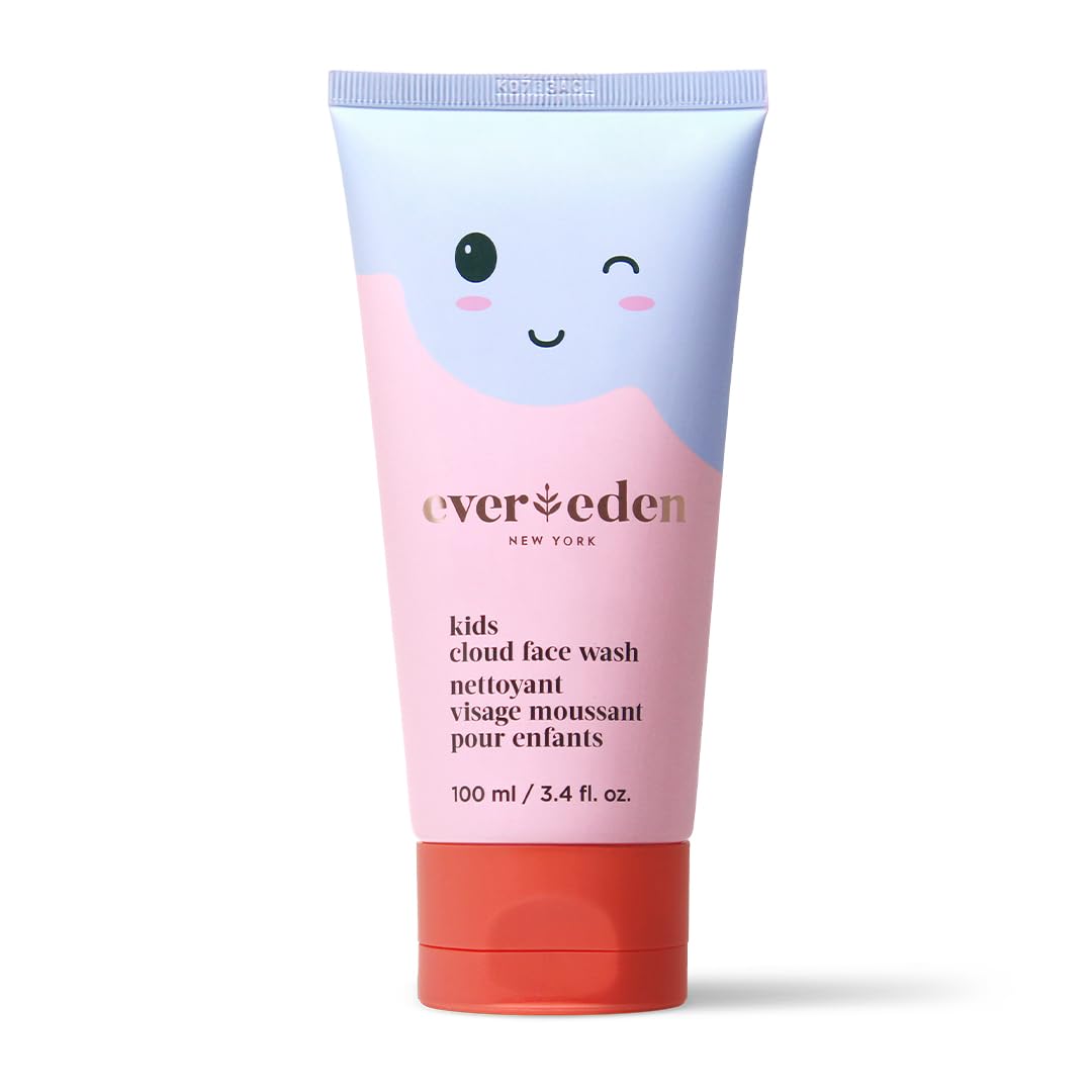 Evereden Kids Cloud Face Wash: Tropical Sorbet, 3.4 fl oz | Creamy & Fun Skin Care for Kids | Easy-to-Use Kids Face Wash | Non-t