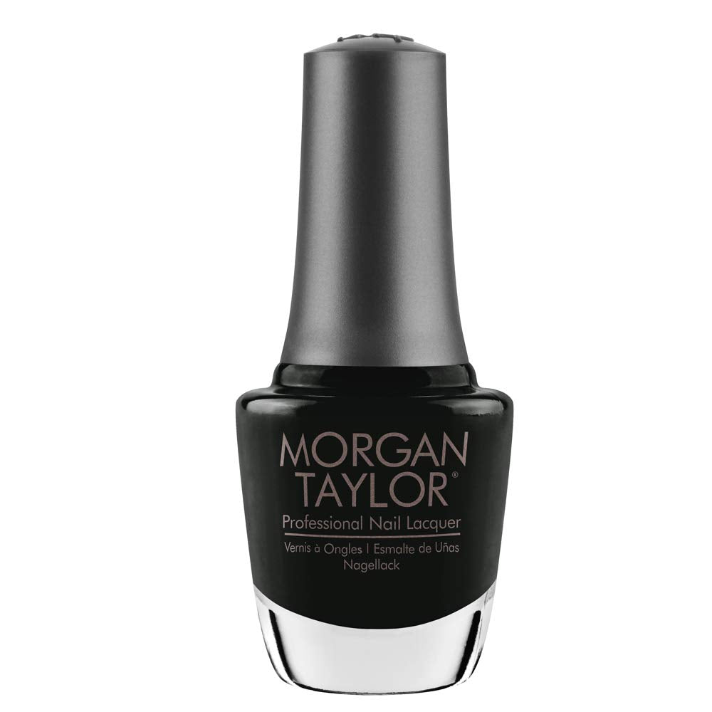 Morgan Taylor Nail Lacquer Shake Up The Magic! Collection (Fa-la-love That Color!) Black Professional, Vibrant, Chip-Resistant, 