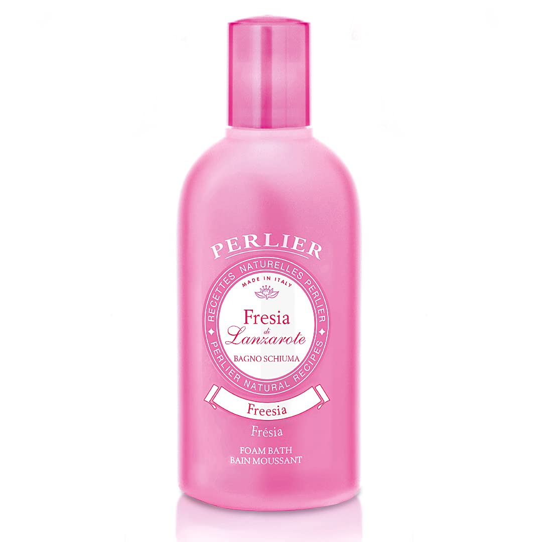Perlier Freesia Foam Bath - Natural & Calming Aromatherapy Bubble Bath For Women And Men - Rich Foaming Formula Provides Deep Mo