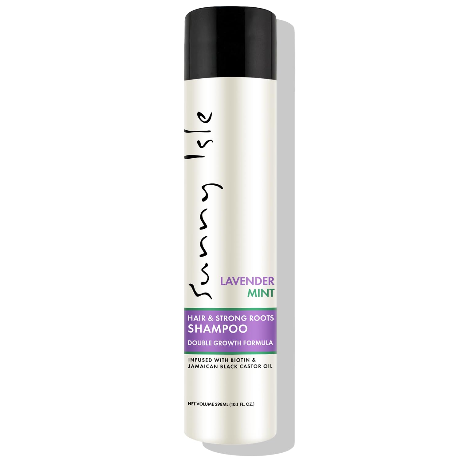Sunny Isle Lavender Mint Hair & Strong Roots Shampoo - Strengthening, Biotin, Jamaican Black Castor Oil, Paraben & Sulfate Free 