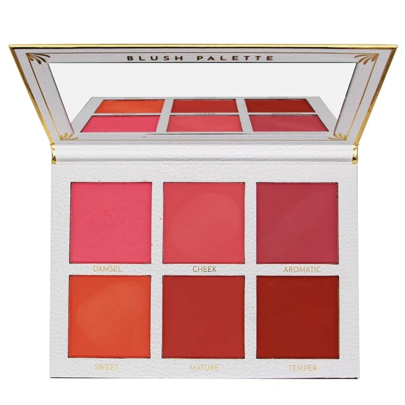Fashion Colour Platinum Blush Palette | Highly Blendable Shades | Pigmented Blusher For A Natural Flush | Lightweight | 35Gm