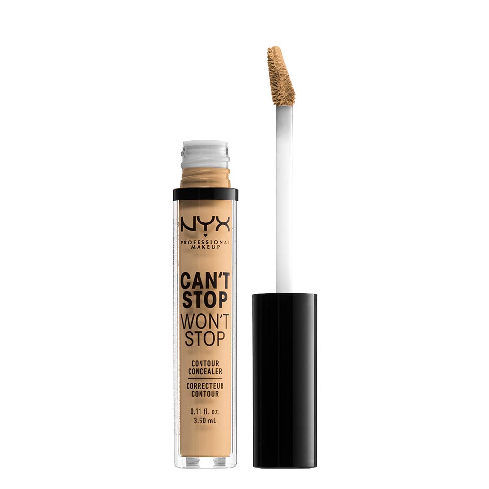 Nyx Professional Makeup Cant Stop Wont Stop Contour Concealer, 24H Full Coverage Matte Finish - True Beige