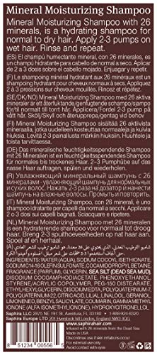 SAPHIRA Mineral Moisturizing Shampoo | Hydration and Shine for Dry, Damaged, Permed Hair & Scalp | Sulfate-Free, Vegan | Prevent