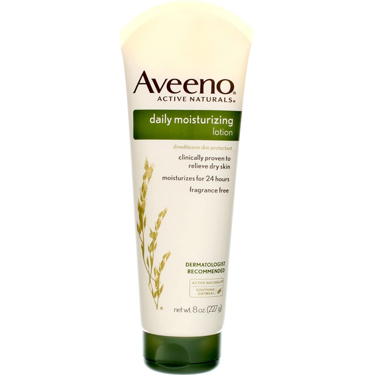 Aveeno Daily Moisturizing Body Lotion with Soothing Oat and Rich Emollients to Nourish Dry Skin, Fragrance-Free, 8 fl. oz (Pack 