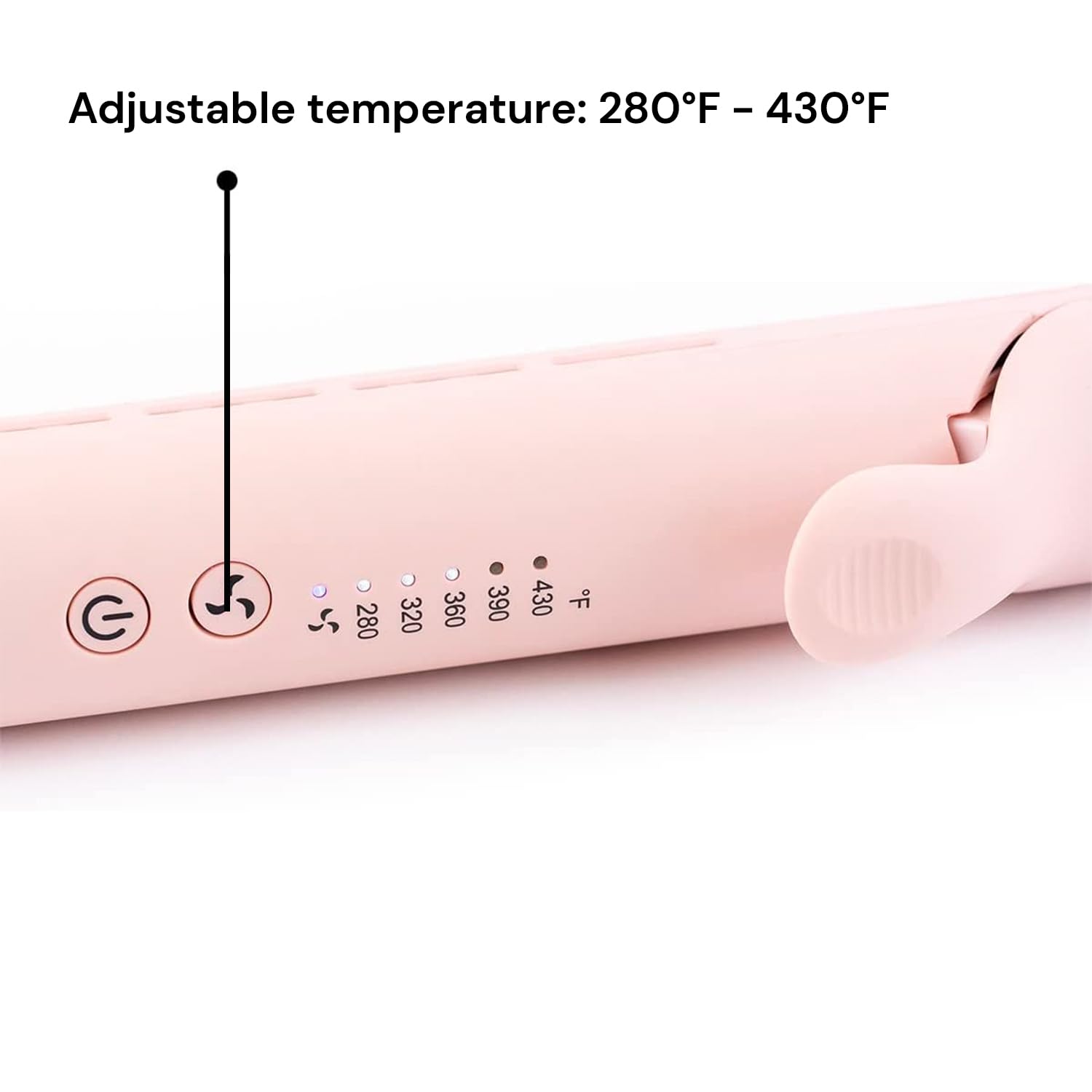 L'ANGE HAIR Le Duo 360° Airflow Styler - 2-in-1 Curling Wand & Titanium Flat Iron, Blush, 1 Count