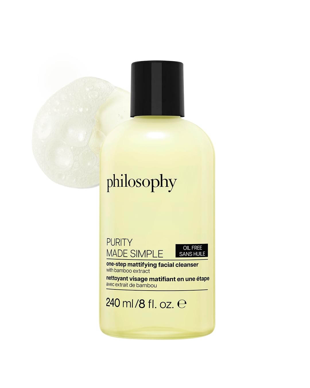 philosophy purity made simple one-step mattifying facial cleanser - with bamboo extract - oil-free formula gently removes makeup