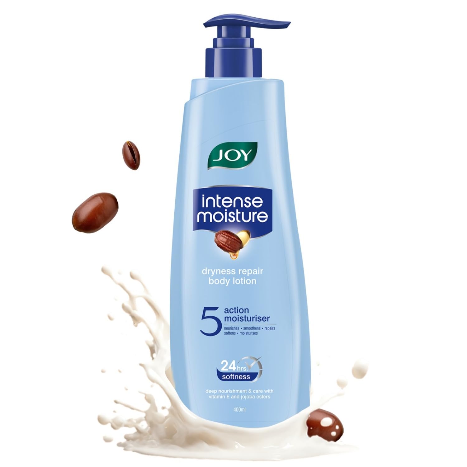 Joy Intense Moisture Body Lotion 400Ml | With Shea Butter, Jojoba & Vitamin E | For Normal To Dry Skin | Dryness Repair & 24 Hou