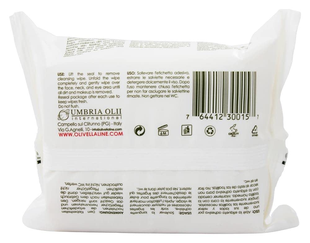 Olivella Daily Facial Cleansing Tissues - 30 Tissues