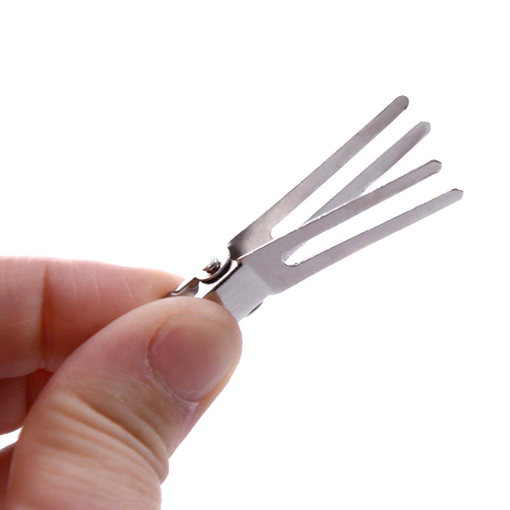 50 Pcs Double Prong Hair Clips Curl Clips 1.77 Inches Metal Alligator Hair Pins Styling Clips For Salon Hair Extensions