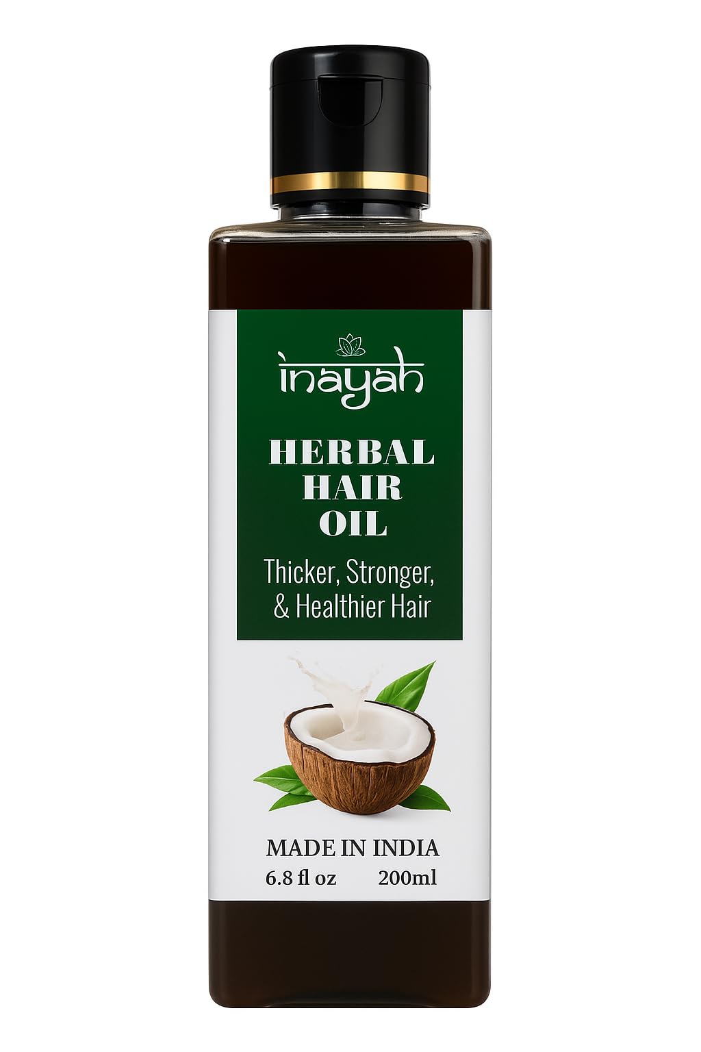 Inayah Ayurvedic Oil | With Coconut Oil, Bhringraj, Amla, Hibiscus & 30+ Natural Herbs | Supports Hair Growth | For Hair Fall Co