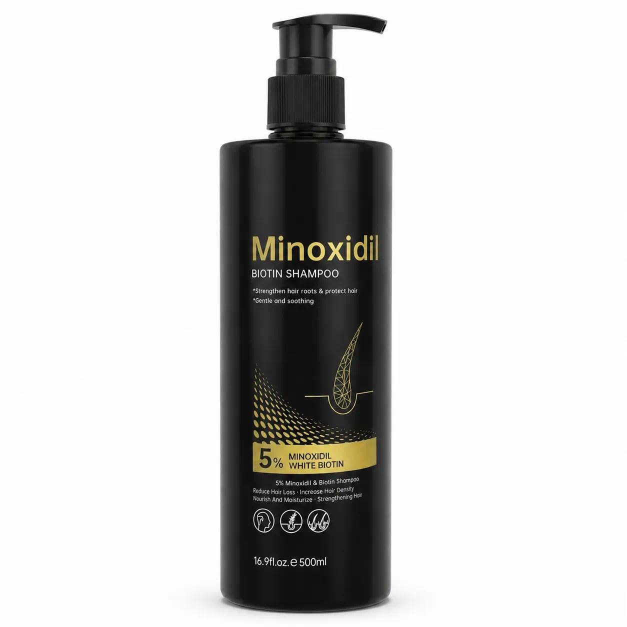 5% Minoxidil Shampoo for Man&Women, Hair Growth Shampoo, Scalp Care for Thinning Hair, 16.9 Fl Oz(1Pack)