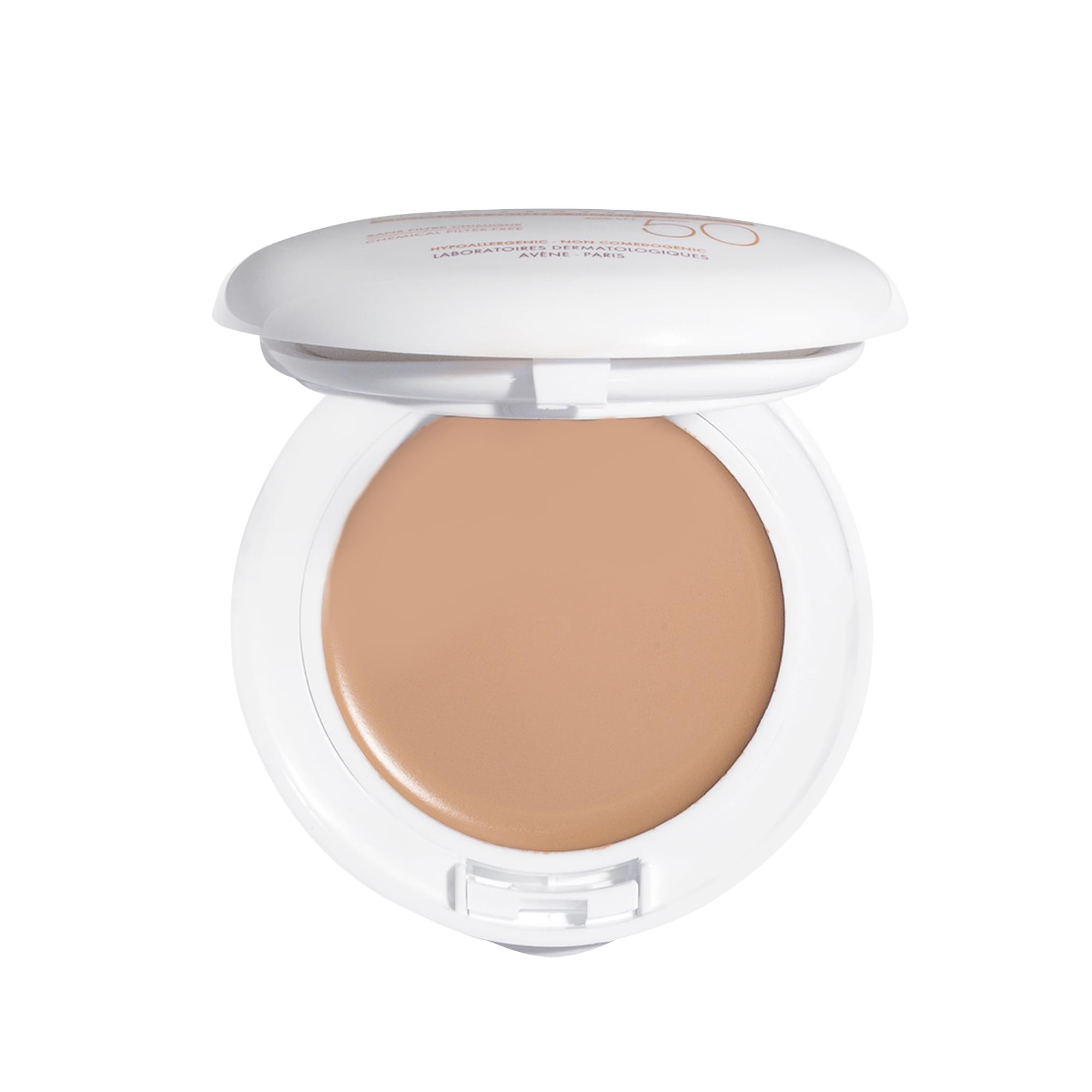Eau Thermale Avane Mineral High Protection Beige Tinted Compact, Broad Spectrum Spf 50 - Uvauvb Blue Light Protection - Net Wt 0
