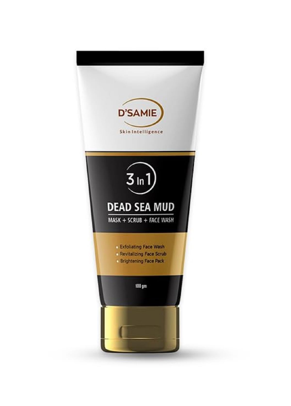 DSamie 3In1 Multifunctional Formula  Dead Sea Mud Mask + Scrub + Face Wash_Pack Of 2 (100Ml Each)