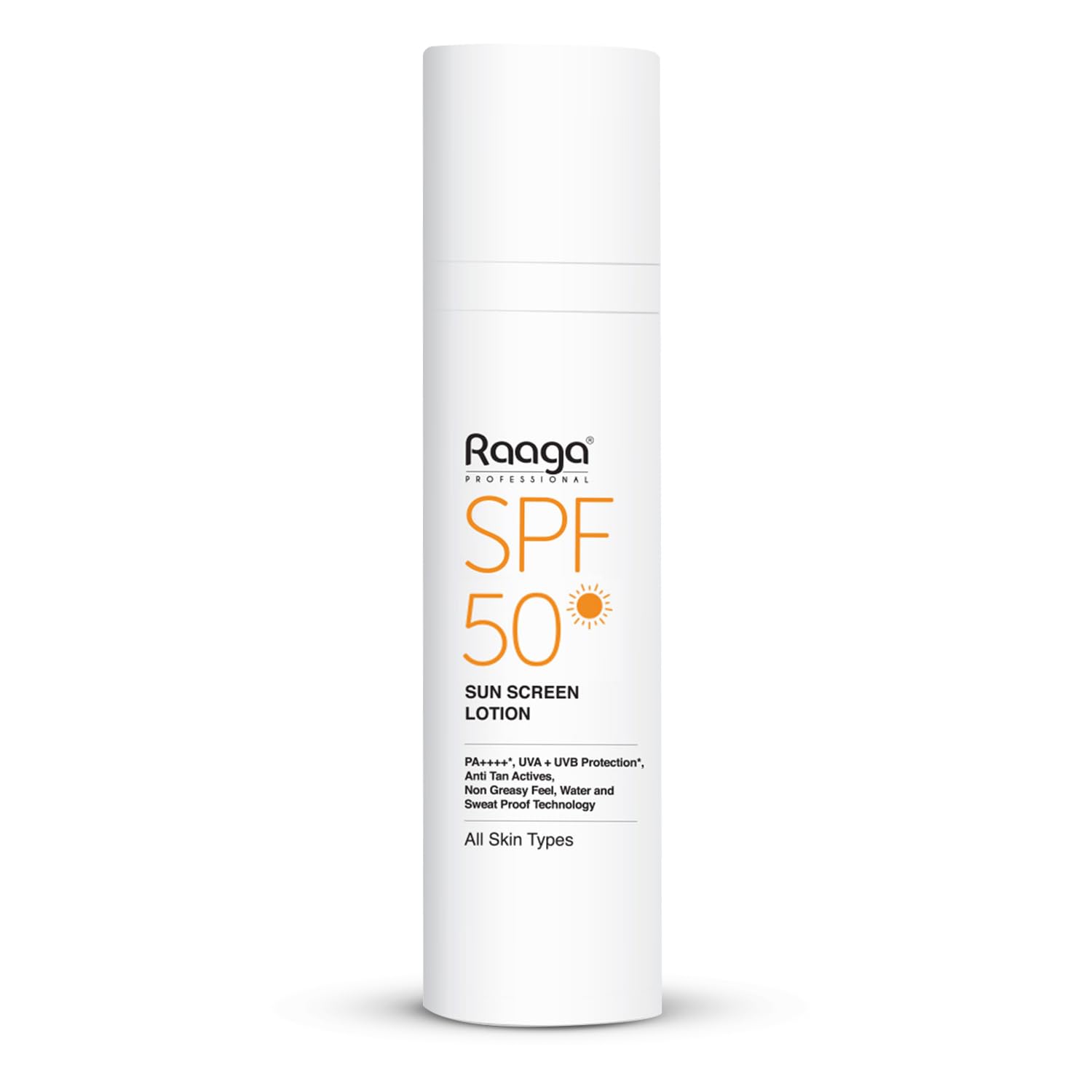 Raaga Sunscreen Lotion SPF 50 | Lightweight Non Greasy Water Resistant | 1.86 Fl Oz 55ml