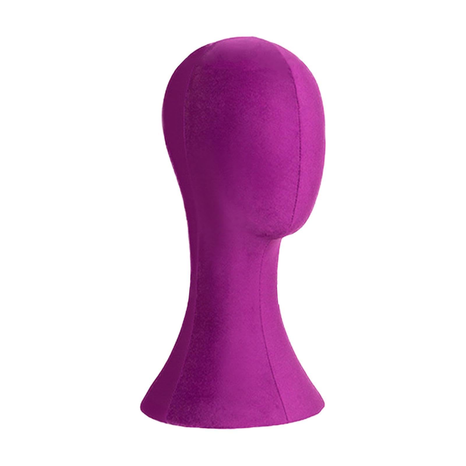 Heavenglow Wig Display Model Head Prop Multipurpose Head For Headband Cap Wig Purple