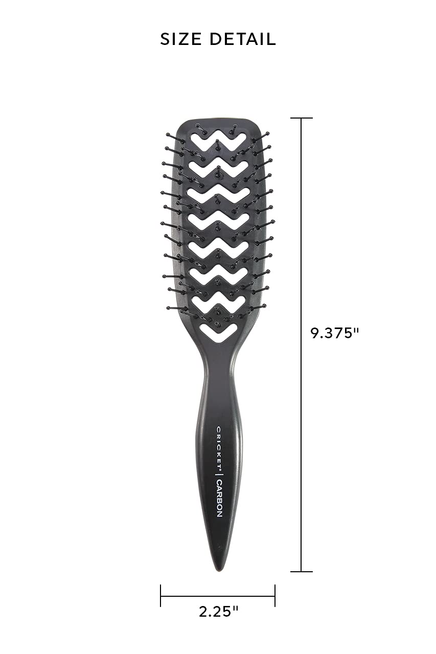 Cricket Carbon Vent Hair Brush For Blow Drying, Styling, Anti-Static Hairbrush For Long Short Thick Thin Curly Straight Wavy All
