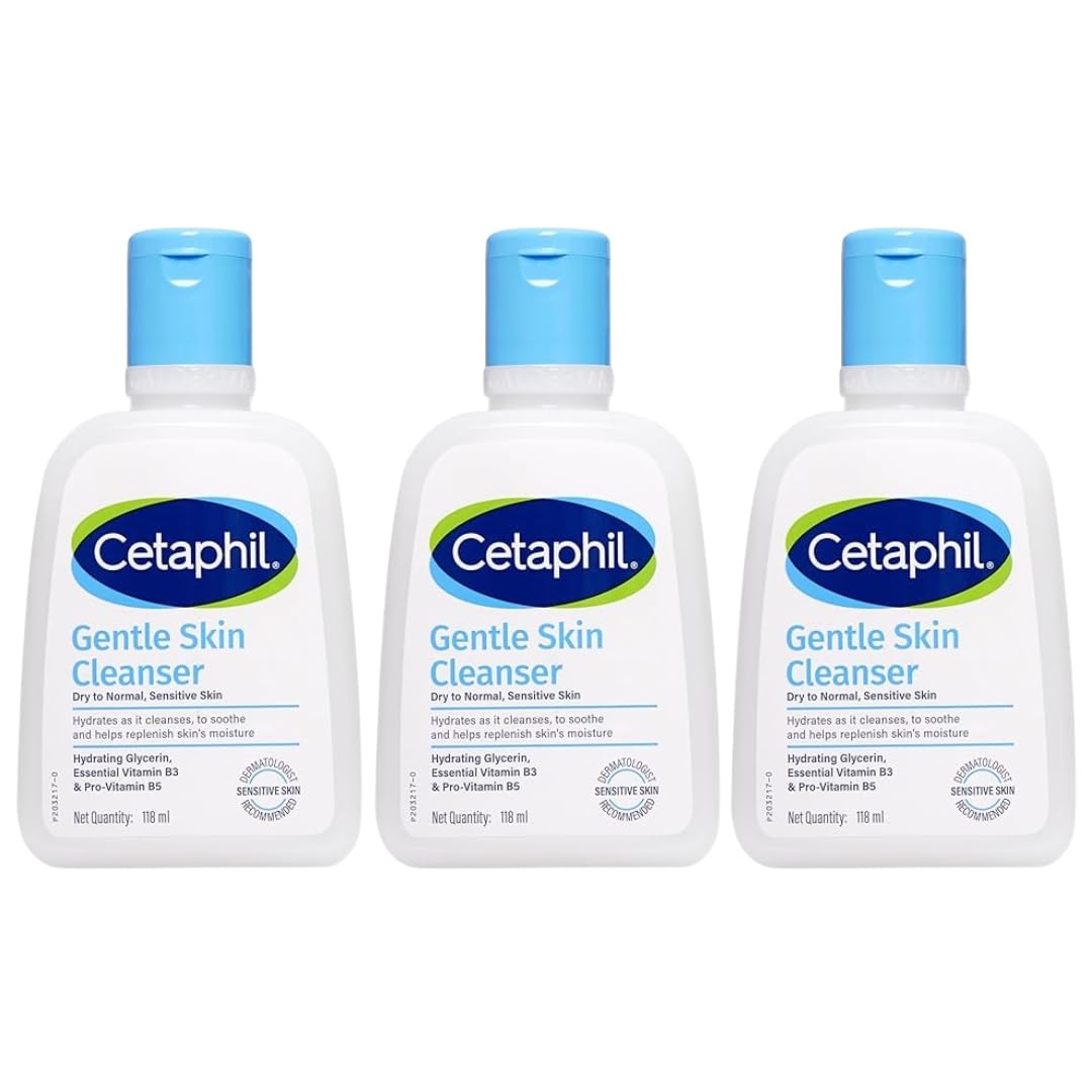 Cetaphil Gentle Skin Cleanser Dry To Normal, Sensitive Skin 118Mlx3